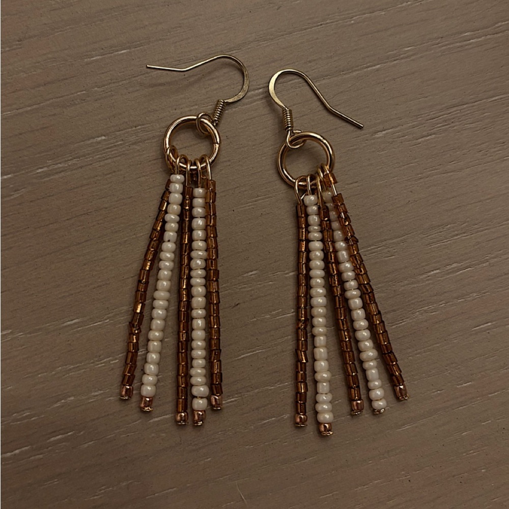 Elegant Beaded Dangle Earrings
